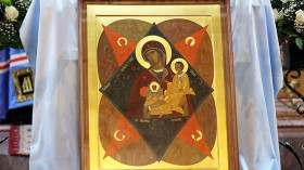 Спасателям Гомельской области передали икону "Неопалимая Купина"