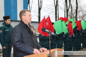 На Замковой горе в Чечерске прошел митинг по случаю Дня защитников Отечества