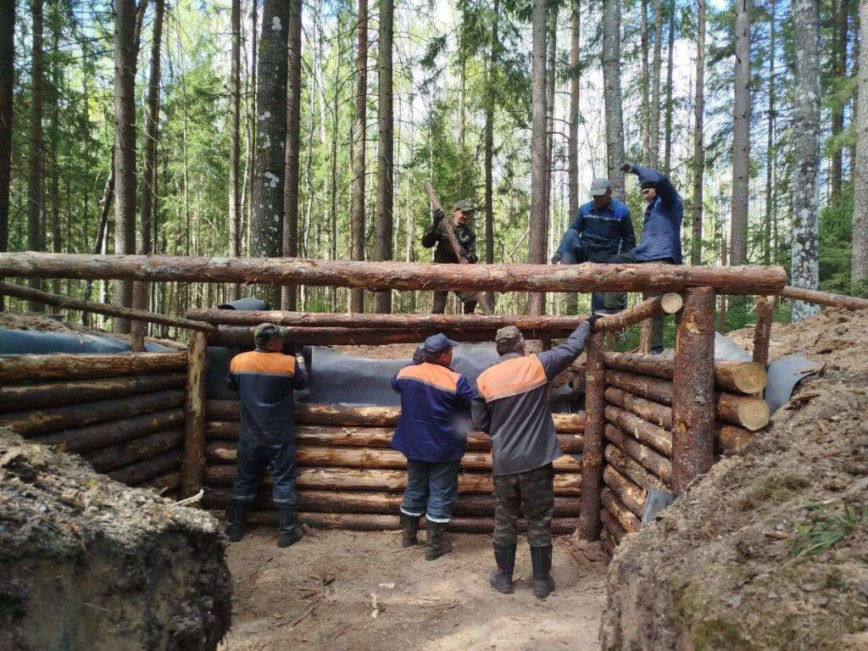 Работники Чечерского спецлесхоза провели масштабную реконструкцию землянок и благоустройство территории
