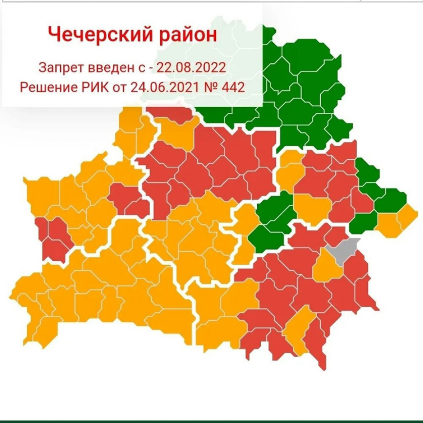 В Чечерском районе с 22.08.2022 г. введен ЗАПРЕТ на посещение лесов и торфяников!